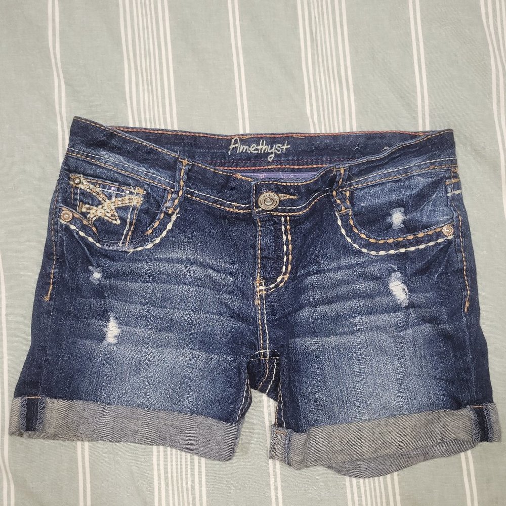 Amethyst Blue Jean Shorts